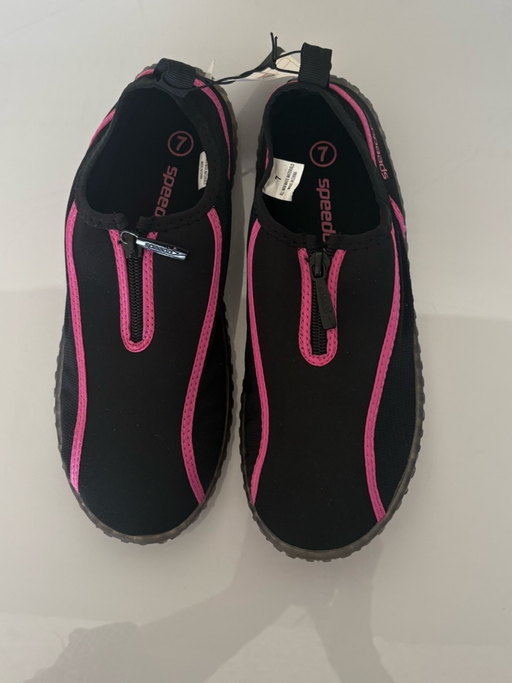 Speedo Black and Pink Slip-On Water Shoes